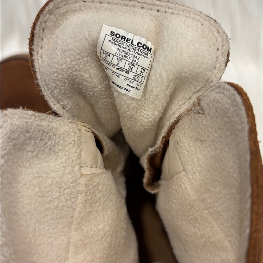 SOREL Explorer leather Winter Boots big kids 3, women’s 5. EXCELLENT CONDITION! - Picture 6 of 7